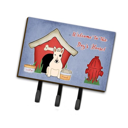 Carolines Treasures Dog House Collection Bull Terrier White Leash or Key Holder BB2892TH68